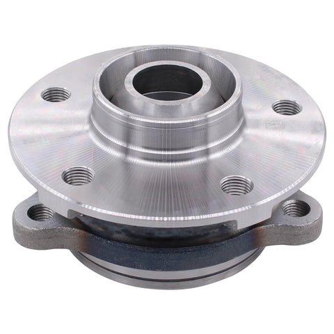 Front view of Front Left Or Right Wheel Bearing And Hub Assembly With Bolts For Audi A4 A5 A6 A7 A8 S5 Allroad Q5 RS5 S6 S7 S8 Fits 2009 2018