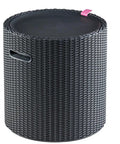 Cool Side Table And Ice Chest Storage 3 In 1 Backyard Patio Table With Insulated 10.3 Gallon Ice Bucket For Beverages And Party Bar Decor Portable Graphite Finish