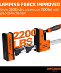 Heavy Duty 50 Inch Parallel Bar Clamp Set For Woodworking Glue Ups Cabinet Master Clamps With 2200 Lbs Clamping Force Quick Release Spreader Function 2 Pack