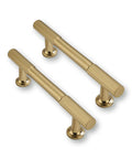 2 Pack 4 Inch Solid Zinc Alloy Kitchen Cabinet Handles In Brushed Gold Satin Brass Finish Heavy Duty Cabinet Pulls For Cabinets And Cupboards