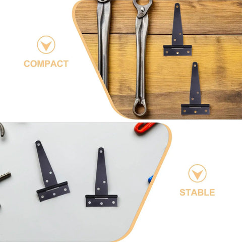Heavy Duty T-Shaped Iron Door Hinges With Screws For Garden Gates And Big Cabinets, wear-resistant against tools