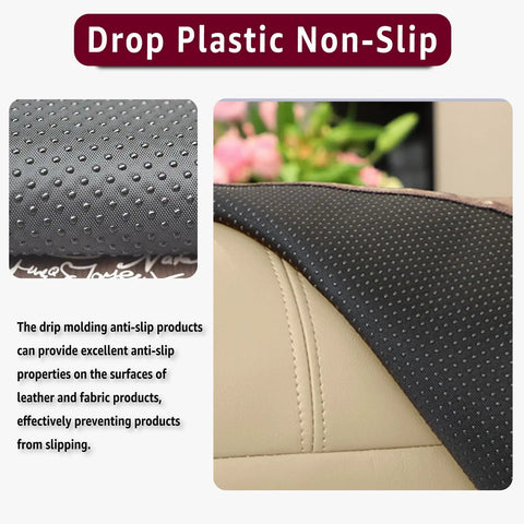 Close-up of drop plastic non-slip backing for Non Slip Velvet Recliner Chair Cover With Headrest Protector Cozy Velour Slipcover.