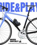 Ride Ready All Terrain Speaker Mount For Bikes And Golf Carts With Adjustable Straps Waterproof Holder on bike frame
