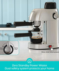 Premium Home Espresso Machine With Built In Milk Frother And Rapid Steam Wand For Bold Slick Coffee Shots Creamy Diner Style Lattes And Effortless Weekend Brews Right On Your Kitchen Counter, brushed metal finish, user-friendly controls.