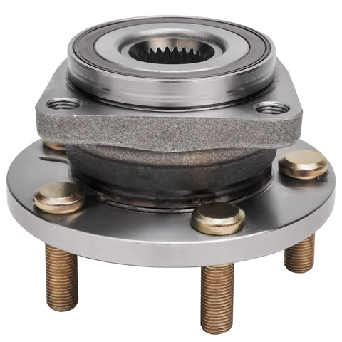 2-Piece Front Wheel Bearing Hub Assembly For Subaru Legacy And Outback 2005-2014, 5 Lug, ABS Encoder, 4-Bolt Flange, Plug-And-Play Replacement