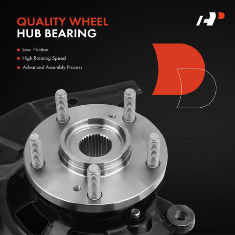 Front Right Steering Knuckle And Wheel Bearing Hub Assembly For Hyundai Sonata 2011 2.0L With Sport Suspension Passenger Side