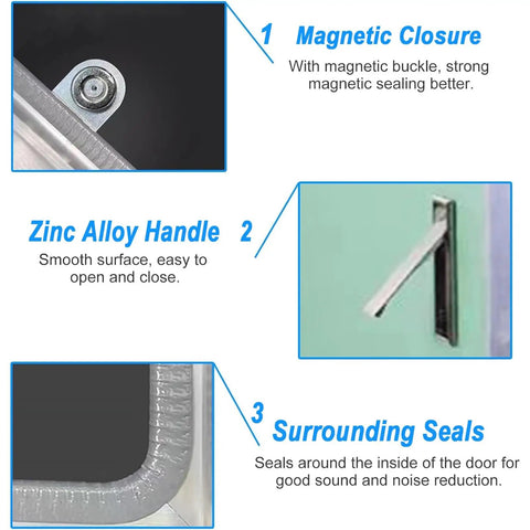 Hassle Free Paintable Drywall Access Panel 14 By 26 Inch Aluminum Frame handle and seal details shown for plumbing use.