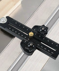 Rock Solid Aluminum Thin Rip Jig For Precision Woodworking Projects Built Tough with measuring scale and adjusting knobs