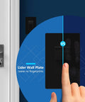 Frameless Light Switch Single Pole 3 Wire 15 Amp 277 Volt AC Matte Black With Decorator Style Finish Built For Seamless Wall Plate Compatibility Across Brands And Easy No Fuss Tool Free Install For Modern Homes, matte black switch close-up
