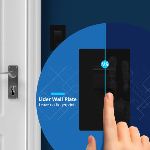Frameless Light Switch Single Pole 3 Wire 15 Amp 277 Volt AC Matte Black With Decorator Style Finish Built For Seamless Wall Plate Compatibility Across Brands And Easy No Fuss Tool Free Install For Modern Homes, matte black switch close-up
