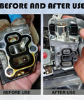 Comparison of VVT VTEC Solenoid Gasket Valve Cover before and after installation in Honda/Acura models 2002-2015