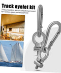 Four Piece Stainless Steel Awning Rail Stopper Eye Bolt Kit For Kayaks Motorhomes And Tents With Eyelet Bolts Heavy Duty Track Hardware And Easy Install No Fuss track eyelet kit in stainless steel for awning rails and sailboat gear