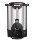 Commercial 40 Cup Stainless Steel Coffee Urn With No Touch Dispensing Double Wall Thermal Carafe 120V NSF Certified Fast One Cup Per Minute Brew For Busy Offices And Break Rooms Ready To Roll - front view