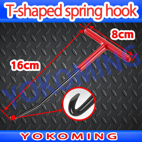 5 Piece Spring Hook And O Ring Pick Set For Automotive And Motorcycle Maintenance Oil Seal Removal Tools Gasket And O Ring Picks Versatile Hook And Pick Kit For Mechanics 16cm T-shaped spring hook