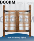 Wooden gate with 12 Pack 6 Inch T Strap Shed Door Hinges Black Heavy Duty Tee Hinges For Wooden Fences Yard Gates Barn Doors Rustproof