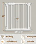 Wide Adjustable Baby Gate For Doorways And Stairs Walk Through Swing Door Pressure Mounted Indoor Safety Gate Fits 29 To 34 Inch Openings