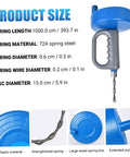 Product size details for Heavy Duty 33 Foot Flexible Plumbing Drain Snake With Badass Ergo Handle and Hella Bendable Cable.