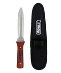 Flex Duct Knife With 5 Inch Stainless Blade Contoured Wooden Handle And Nylon Sheath Built For Tough HVAC Ductwork Full Tang Durability