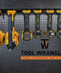 Tool Wrangler Garage Organizer For 20V Tools And Batteries 18 Piece Mount System With 10 Tool Holders And 8 Battery Holders