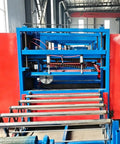 Pro Grade EPS Sandwich Panel Roll Forming Machine With Precision Tension Control For Rock Wool Partition Boards and Portable Room Walls, close-up view.