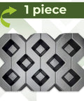 Top view of a Concrete Paver Mold For Grass Pavers And Garden Walkways ABS 4mm Pathmaker Form, showing one plastic mold.