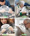 Must Have 15X Magnifying Glass With Light And Clamp For Hands Free Crafting And Close Work in action for repairs and sewing