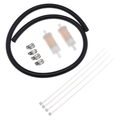 Inline 5/16 Inch Fuel Filter For Mercury Marine Outboards 40-400 HP With 42 Micron Element Includes Fuel Line And Clamps
