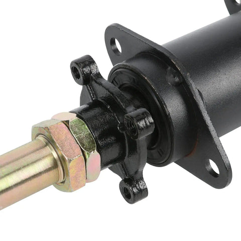 Close-up view of Rear Axle Complete Kit 28 Inch 710mm With 3 Stud Wheel Hub for Go Kart ATV Quad showing hub detail and painted finish.