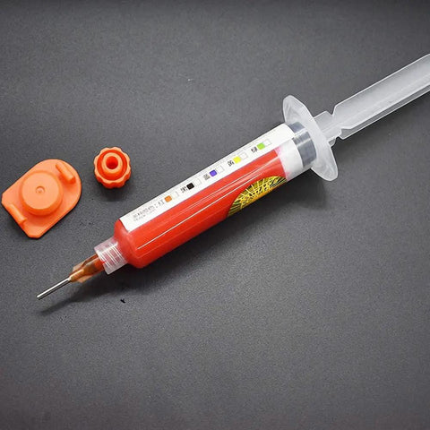 Red UV Solder Mask Kit 10Ml With 1 Needle And Push Tool For PCB BGA Painting DIY Friendly Anti Corrosion