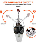 Universal Twin Lever Boat Throttle And Shift Control Top Mount With Beefy Zinc Alloy Dual Handles, forward and reverse directions.