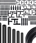 All In One Vacuum Line Kit With Six Five-Foot Hoses And 113 Connectors, Silicone Vacuum Tubing For Car Piping System, Auto Replacement Hoses Up To 130 PSI