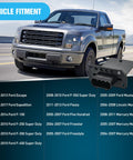 HVAC Blower Motor Resistor Replacement Direct Fit For Ford F-150 2004-2014, image showing vehicle fitment and product.