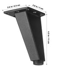 Adjustable Aluminum Alloy Cabinet Feet 10cm Leveling Legs For Furniture Support Rugged Rust Resistant Feet 11cm Black Sand Finish