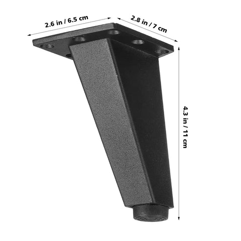 Adjustable Aluminum Alloy Cabinet Feet 10cm Leveling Legs For Furniture Support Rugged Rust Resistant Feet 11cm Black Sand Finish