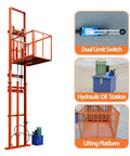 Heavy Duty Electric Lift Table 2200 Pound Capacity Wireless Remote Hydraulic Stairlift Platform with lifting platform and hydraulic oil station.