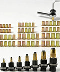 Beefy Pro Grade Rivet Nut Tool Kit M3 To M12 Set, Heavy Duty Carbon Steel, Quick Install, Hand Or Drill Ready, Ideal For Metal Fabrication, Farm Equipment, And Vehicle Mods, M3 M4 M5 M6 M8 M10 M12 with assorted rivet nuts and mandrels