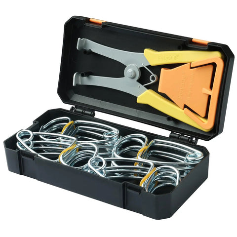Miter Clamp Kit With 16 Clamps And Spring Pliers For Wood Trim Molding Picture Frames And Woodworking Projects, Easy Clamp Tip Opening, Pro Carpenter Favorite For Crown Molding Baseboards Doors And Window Casings