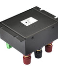 Beefy 12V 50A Forward And Reverse DC Relay Module For Motors And Linear Actuators in black casing, side view.