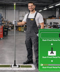 Heavy Duty Commercial Dust Mop And Floor Broom For Hardwood Surfaces With Secure Button Lock Handle And Wide Sweep Path For Quick Janitorial Cleanup Jobs Done Right, with rust-proof metal pole and wide sweep path.