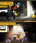 Rechargeable Cordless Work Light With USB Powered Battery, Waterproof LED Flood Light For Outdoor Use in tripod and hanging setups