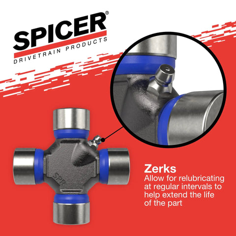 U Joint Kit For AAM 1415 Series OSR, Cold-Forged Steel, Includes All Attach Hardware, High-Strength SPL Drive Shaft Joint Upgrade, Ready For Peak Performance with zerk fitting