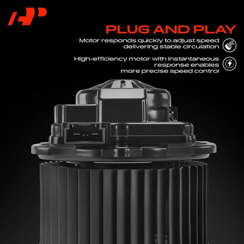 Front Hvac Heater Blower Motor With Fan Cage Fits Hyundai Ioniq Kia Forte Forte5 Niro Ev high-efficiency unit with adjustable speed.
