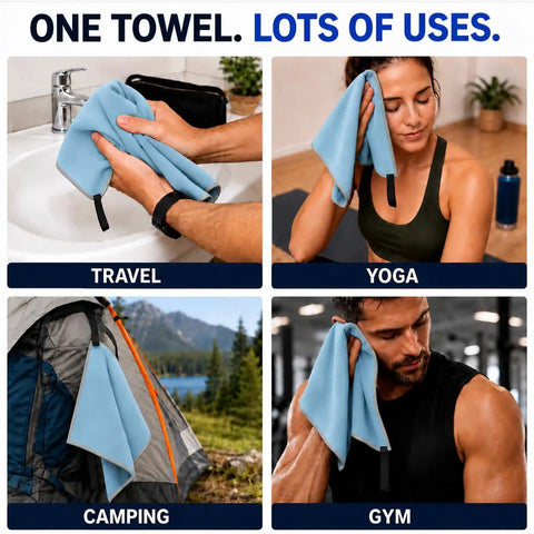 Ultralight Backpacking Quick Dry Microfiber Towel For Camping And Hiking Soft Fast Drying Hand And Face Wash Cloth with loop