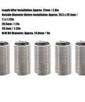 5 Piece Stainless Steel Wire Thread Insert Kit With Protective Coil Sleeve For Screw Repair Heavy Duty M24x3x3D Pro Grade