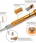Gold Micro Precision Pro Grade Tiny Screwdriver Set For Electronics And Eyeglasses With Five Magnetic Bits 0.8 2.0 T5 T6 PH000 shown