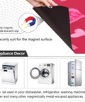 Valentine's Love Heart Magnetic Dishwasher Cover For Front Refrigerator Door showing PVC-coated magnet and compatible appliances