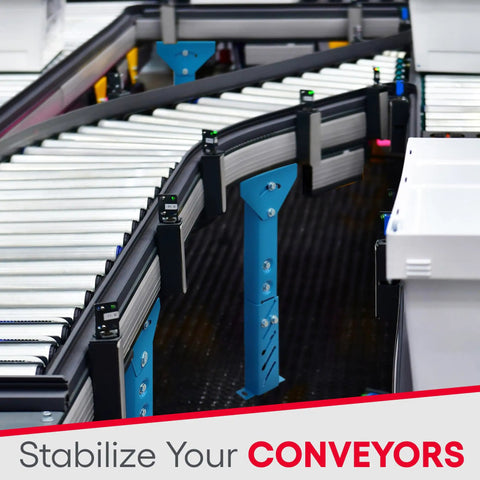 Rock Solid Heavy Duty Adjustable Conveyor Support Legs One Pack Tough As Nails Pro Grade For Eighteen Inch Wide Gravity Roller And Skatewheel Shop Upgrade Kit