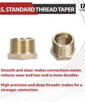 Brass reducing pipe fitting: 1/2 in NPT male to 1/4 in NPT female, 1200 PSI, pack of 5