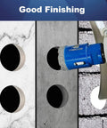 One And Three Eighths Inch Diamond Core Drill Bit For Dry Drilling Through Porcelain Tile Ceramic Marble Granite With Vacuum Brazed Diamond Hole Saw Pro Grade Heavy Duty For Tough Jobs Five Eighths By Eleven Thread 35mm shown drilling tile.