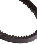Close-up of a Tri Power Belt AX23 for small diameter sheaves, AX section, half inch wide, five-sixteenth inch high, with notches